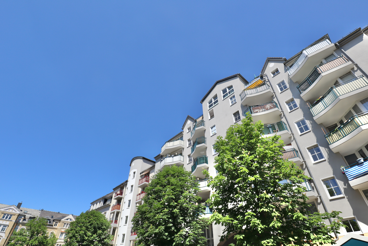 Mehrfamilienhausanlage in der Georg-Landgraf-Straße auf dem Kaßberg in Chemnitz mit Tiefgarage und Innenhof, betreut durch Dr. Haus GmbH & Co. KG